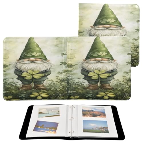 Álbum de Fotos Autoadhesivo DIY Scrapbook con Diseño de Duende Cute y Tréboles de San Patricio, Encuadernación de 3 Anillos, 40 Páginas, Tamaño 8x10 para Memorias miniatura 2