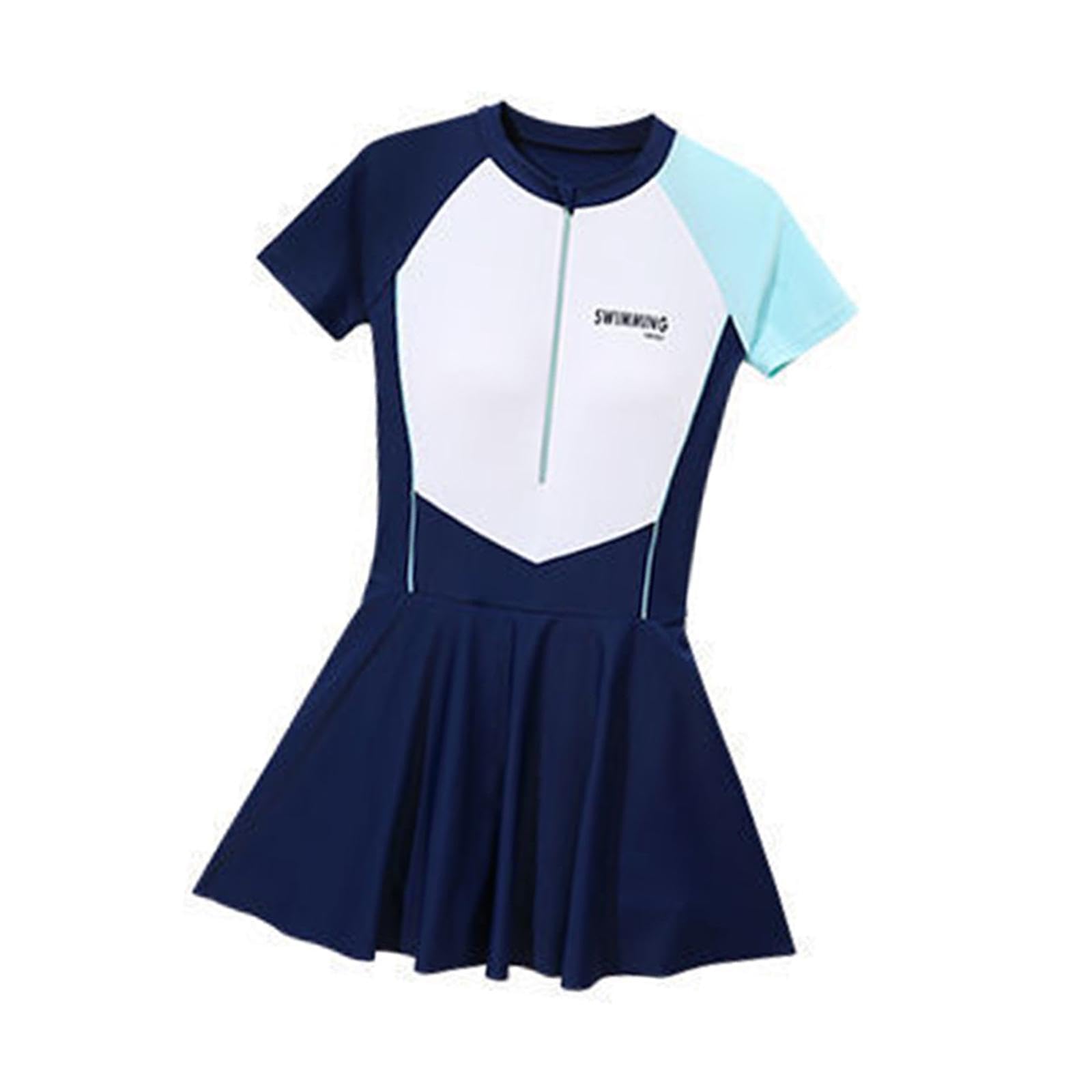 Women Swimsuit Quick Dry Zip up Swim Dress for Traveling Water Sports Summer L|Clothing, Shoes & Accessories | Womens Clothing | Swimwear-image-27