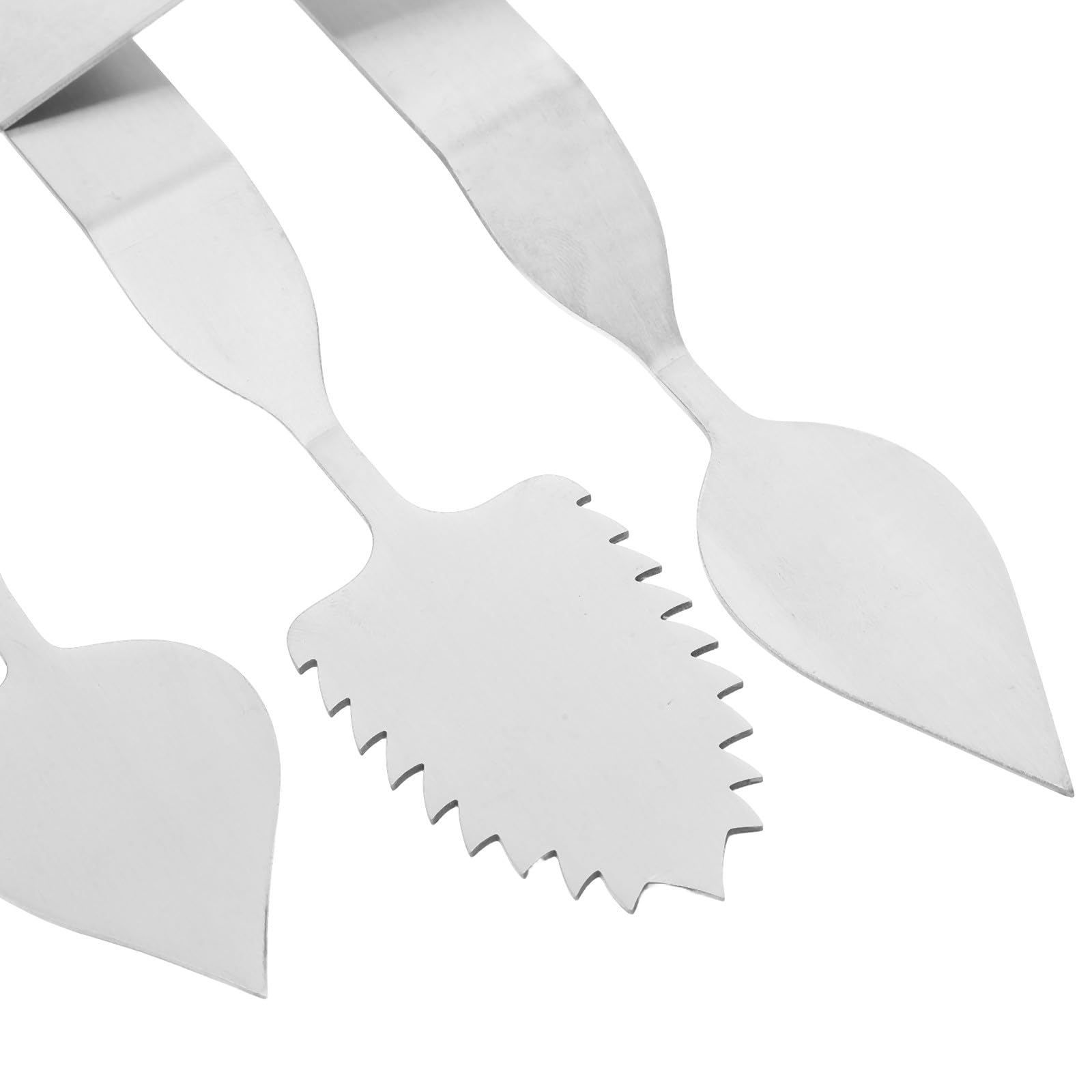 ibasenice Kit de 5 Pièces en Acier Inoxydable pour Décoration de Crème et Découpe de Chocolat, Outil de Cuisson pour Gâteau Mousse en Restaurant et Boulangerie