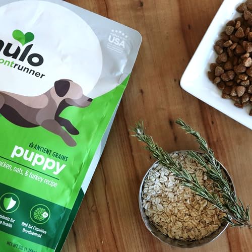 Image of Nulo Frontrunner Puppy Food - High-Protein Chicken, Oats & Turkey Recipe Kibble, Natural Dry Dog Food with DHA, Ancient Grains, Probiotics, Taurine, Omega 3 for Small, Medium & Large Breeds, 25lb Bag