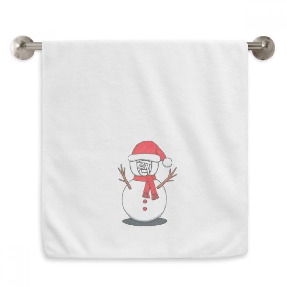 Serviettes moelleuses blanche motif Noël et Horus pour décoration de bain