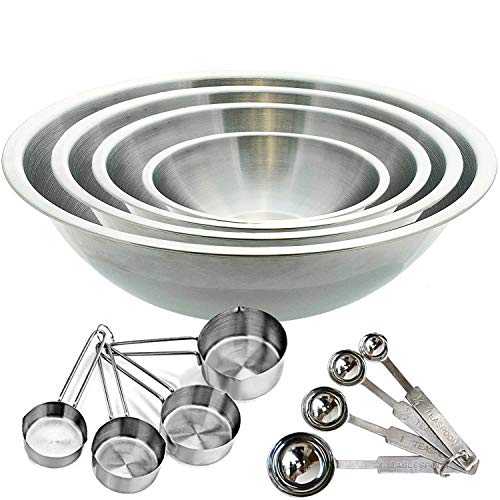 Set de 12 piezas de tazones y medidores de acero inoxidable miniatura 3
