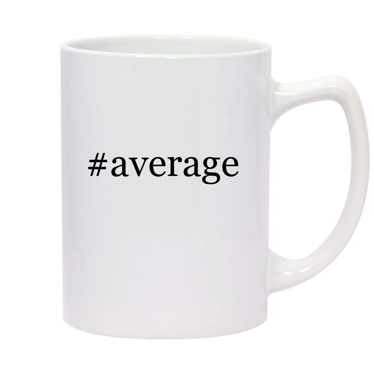 #average - 14oz Hashtag White Ceramic Statesman Coffee Mug