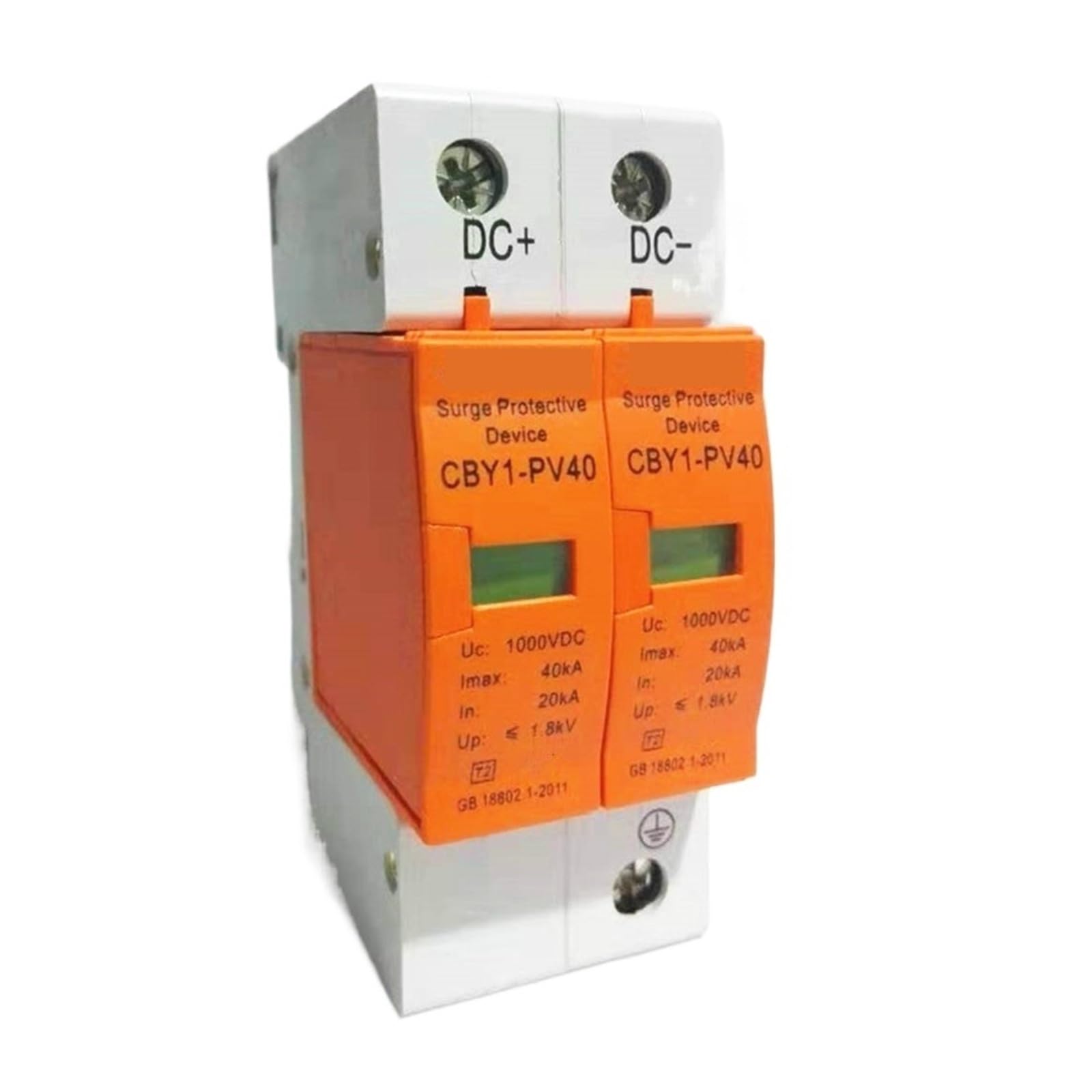 Dispositivo di protezione contro le sovratensioni SPD DC 500 V 800 V 1000 V 2P DC1000 V 20 KA ~ 40 KA a bassa tensione Arrester House din Rail 2 poli Protector (500 V)