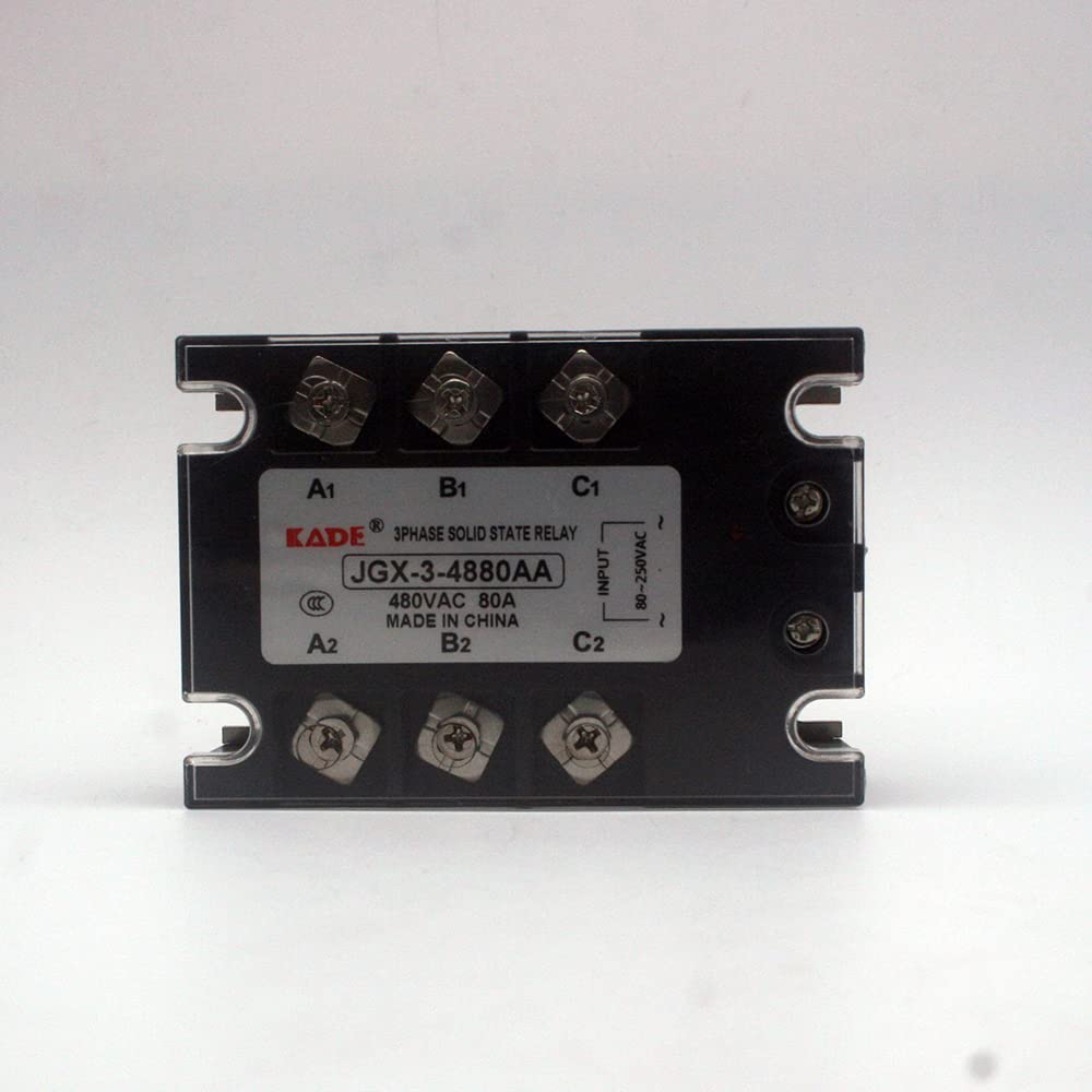 GJZIFGFWQ 10AA/25AA/40AA/50AA/60AA/80AA AC Control Three Phase Solid State Relay 480VAC 80-250VAC(80aa)