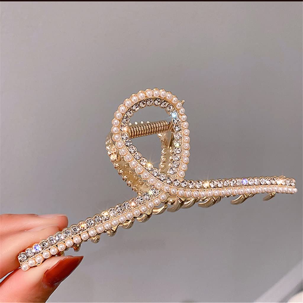 Forcine, fermagli, fermagli for capelli, fermagli for artigli, impugnatura for capelli Fermaglio for capelli con artiglio for capelli in metallo con strass imitazione elegante Fermaglio for capelli ge