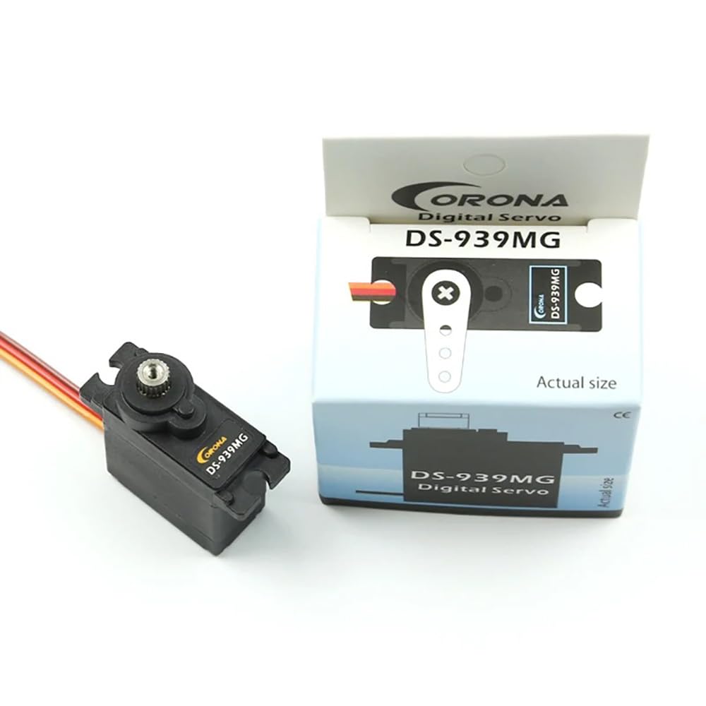 SPARKHOBBY Corona DS939MG - Sterzo digitale 2,5 kg/0,14 sec/12,5 g, micro ingranaggi in metallo, per accessori robot modello di aeroplano RC (4 pezzi)