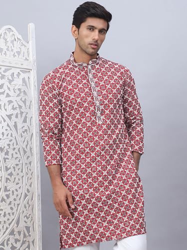 Image of Jompers Rayon Embroidered & Sequins Regular Fit Kurtas for Men.
