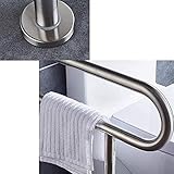 GROSSE BADEZIMMER-TOILETTEN-UNTERSTÜTZUNG: T-förmige Handicap-Schienen werden an Wand- und Bodendesign montiert, um dem Benutzer das Gleichgewicht im Badezimmer zu halten.