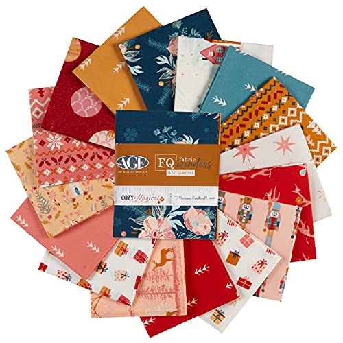 Art Gallery Fabrics Art Gallery Cozy & Magical Fat Quarter Fabric Wonders 16pcs, Multi Yard