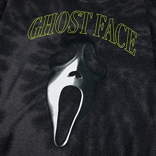 Bioworld Ghostface Neon Green Letters Men's Black Spiral Dye Sweatshirt2