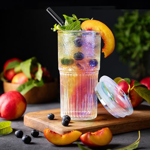 Verre irisé avec couvercle hermétique pour stopper les fuites de thé