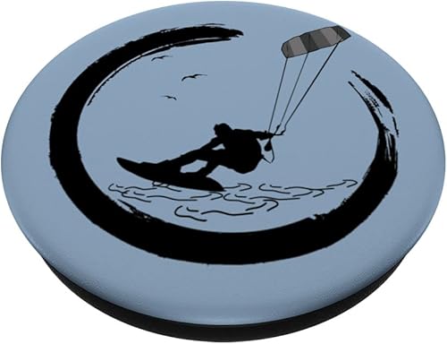 Miniatura 2 de Kitesurfer Kiteboard Kitesurfing Kite-Surf-board Kitesurf PopSockets Standard PopGrip