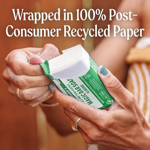 Dr. Bronner's Pure-Castile Bar Soap, Almond, 5 oz, 12-Pack Value Size - image 6