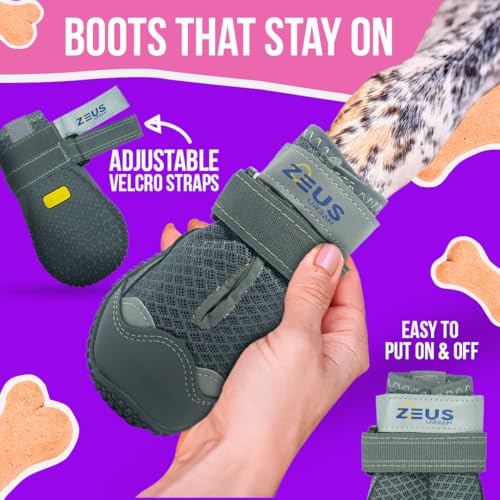 Dog-Boots-Breathable-Shoes-for-Small-Dogs-Anti-Slip-Sole-Dog-Booties-Waterproof-Booties-Paw-Protector-for-Hot-Pavement-Winter-Snow-Size-1 Dog Boots Breathable Shoes for Small Dogs Anti Slip Sole Dog Booties Waterproof Booties Paw Protector for Hot Pavement Winter Snow Size 1