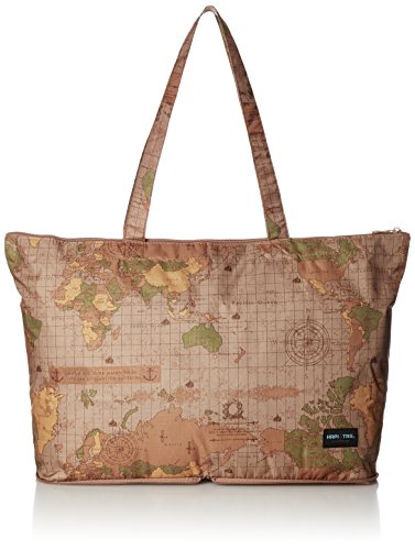 [ハピタス] 折りたたみトートバッグ キャリーオン可能 豊富な柄 メンズ ワールドキャメル