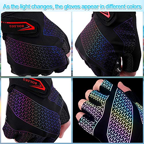 BOILDEG Cycling Gloves Bike Gloves Mountain Road Bike Gloves Anti-slip Shock-absorbing Pad Breathable Half Finger… - Image 5
