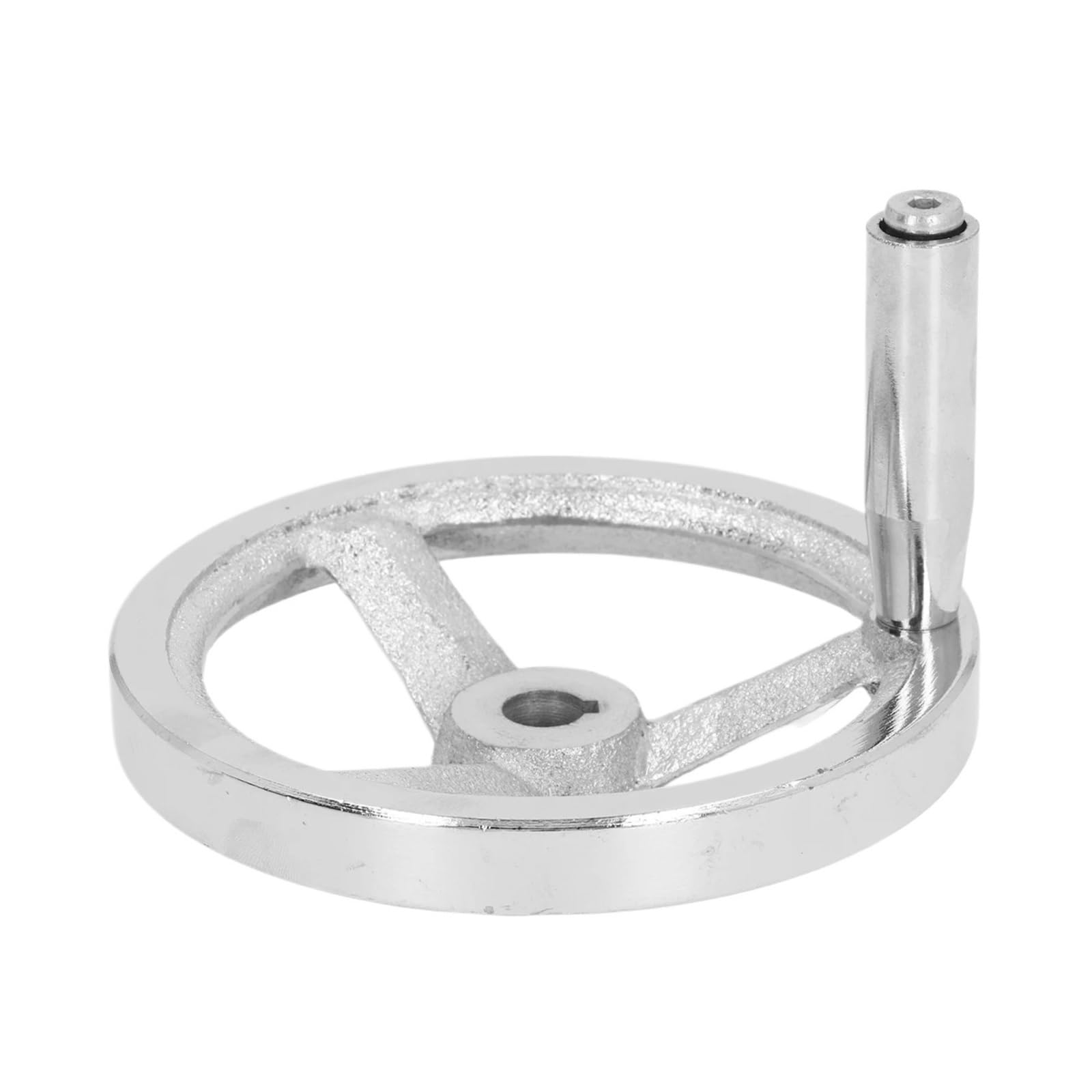 JWSEO 3 Spoke Hand Wheel with Revolving Handle Cast Iron Round Handwheel for Lathe Milling Grinding Machine 12x125MM Lathe Hand Wheel