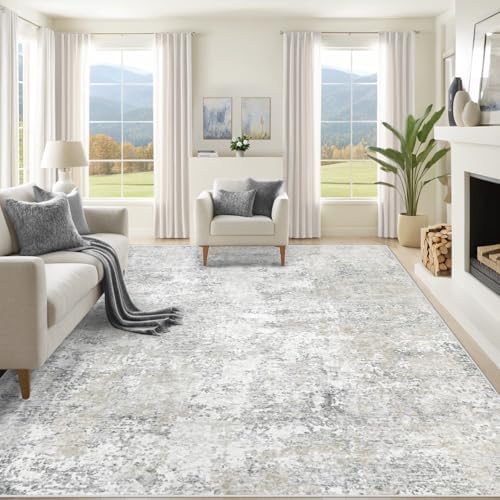 8x10 Area Rugs for Living Room, Washable Modern Abstract Large Ar...