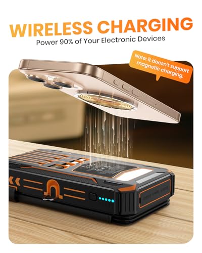Cargador solar portátil SOARAISE 48000mAh con cables y paneles solares miniatura 5