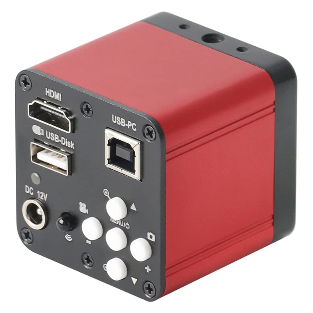 1080P HDMI USB Videocamera per microscopio elettronico Digitale Industriale e Obiettivo con Attacco C 100X con Luce anulare Regolabile a 56 LED