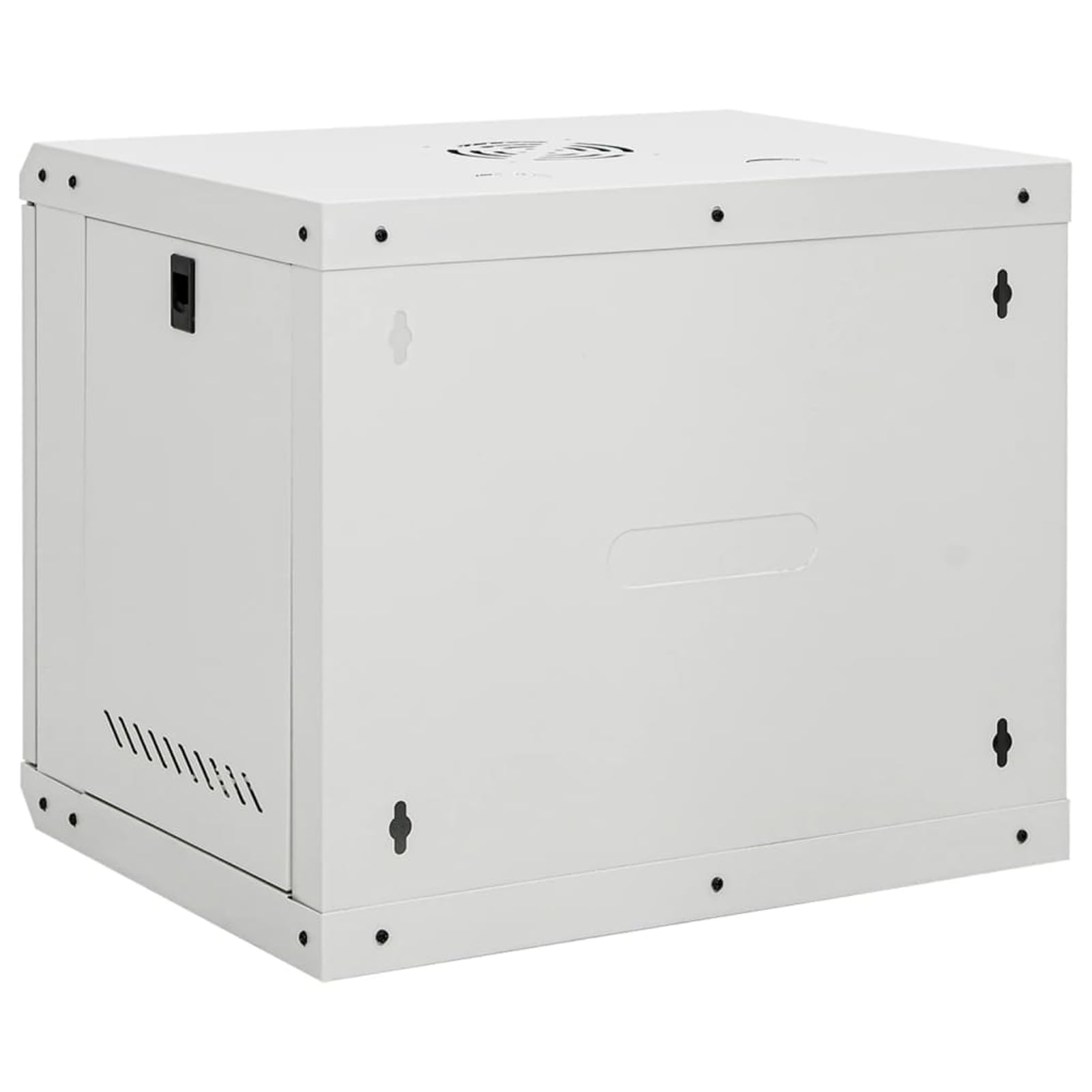 9U Netzwerkschrank 19 Zoll Wandschrank, kaltgewalzter Stahl grau 53x40x45cm, für Netzwerk-Zubehör und Server 30261