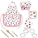 11pcs Bambini Chef Set fai da te Cooking Baking Suit Giocattoli Set Pretend Play Clothes Grembiule Guanti Hat Cooker con grembiule da chef, Natale, festa di compleann