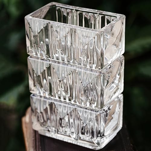 Jarrón de cristal rectangular minimalista con diseño de libro para decoración de alta gama 4