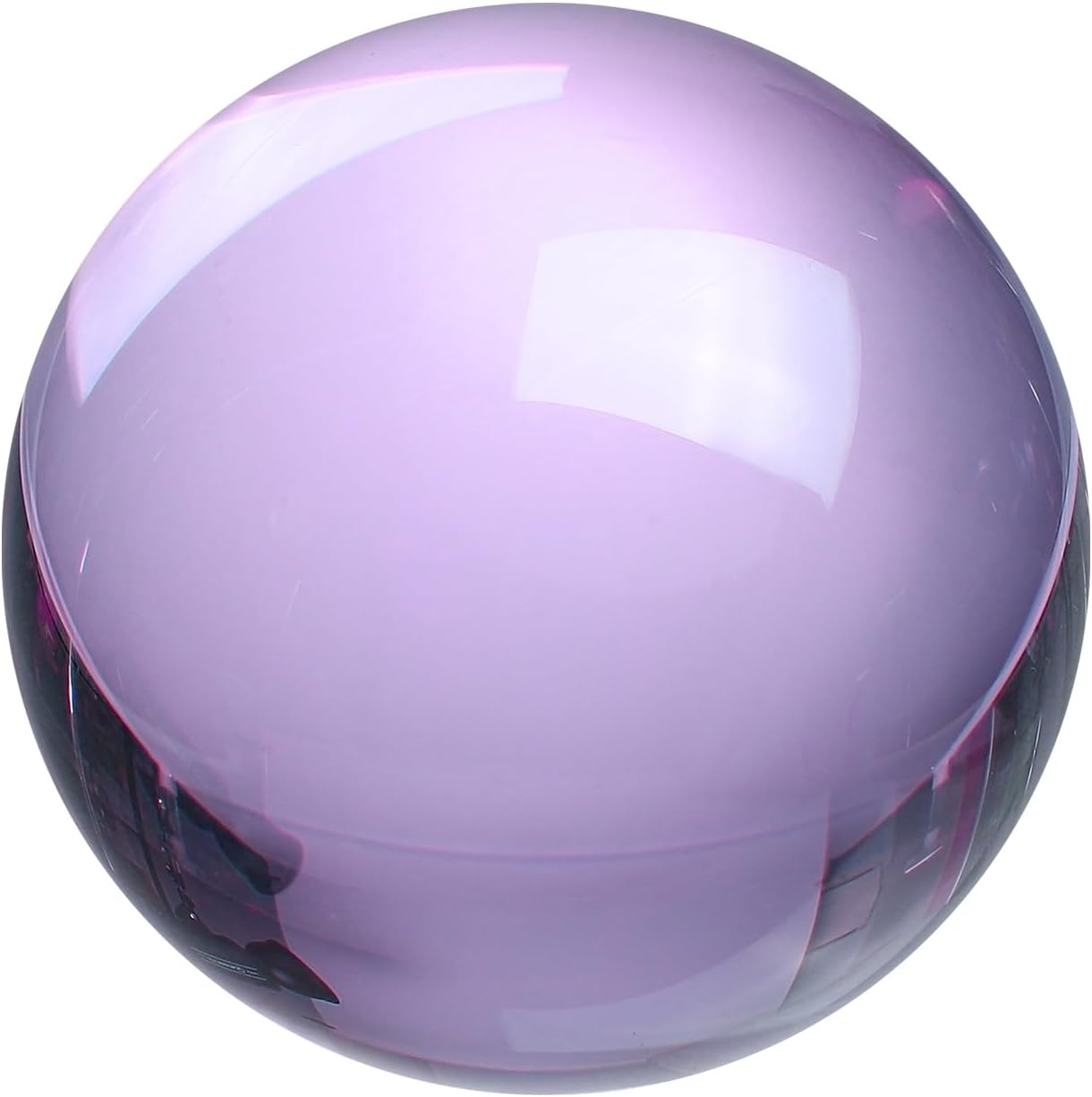 – sourcing map Round Crystal Sphere, 60mm / 2.4" Glass Solid Decorative Sphere Crystal Ball for Home Decor Ornament Gift Craft Feng Shui Divination Fortune Telling Fountain Decoration, Purple