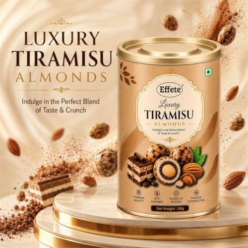 Image of Effete Choco Coated - 96gm, Chocolaty Dryfruits, Chocolicious Almonds, Dryfruits chocolates packet, chocolates gift pack, chocolate box, chocolates gift hemper (96gm, Tiramisu)