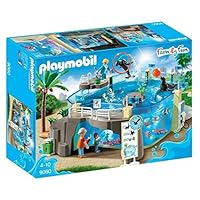 PlayMOBIL 9060 Family Fun Aquarium with Fillable Water Enclosure, Fun Imaginative Role-Play, PlaySets Suitable for Children Ages 4+