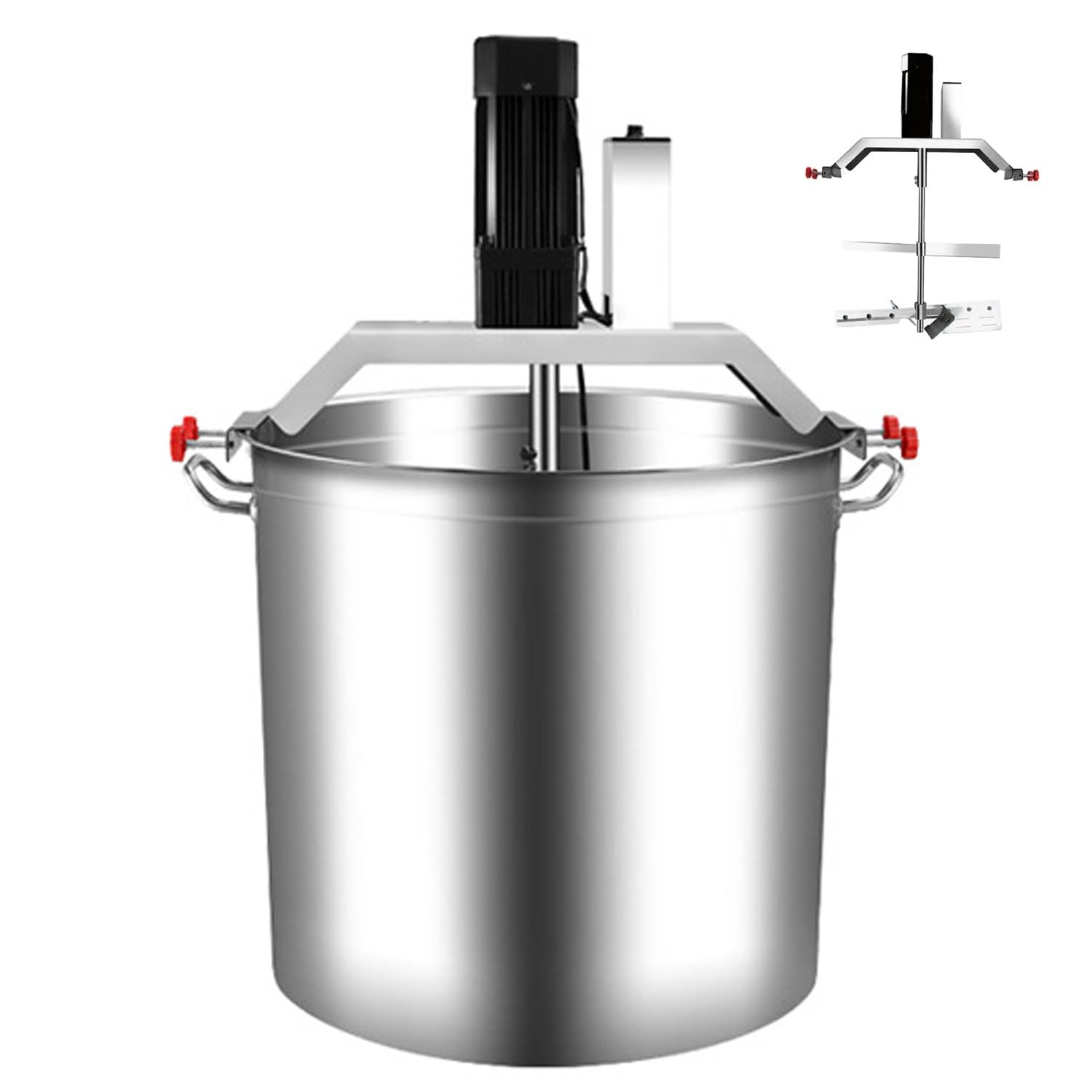 AYCDL Commercial Food Mixer - Stainless Steel Automatic Stand Mixer for Hot Pot Seasoning, Sauce Stir Frying, and Bottom Soup Stirring, 40L Capacity,40L