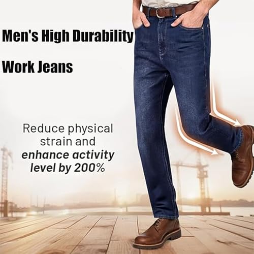 Steelstitch - Men's High Durability Work Jeans, Straight Leg Baggy Denim Pants, High Waisted Jeans2