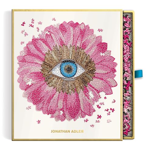 Jonathan Adler Petals 750 Piece Shaped Puzzle from Galison - Featuring Iconic Art by Jonathan Adler Thick and Study Pieces Challenging and Beautiful Jigsaw Puzzle for Adults Great Gift Idea!