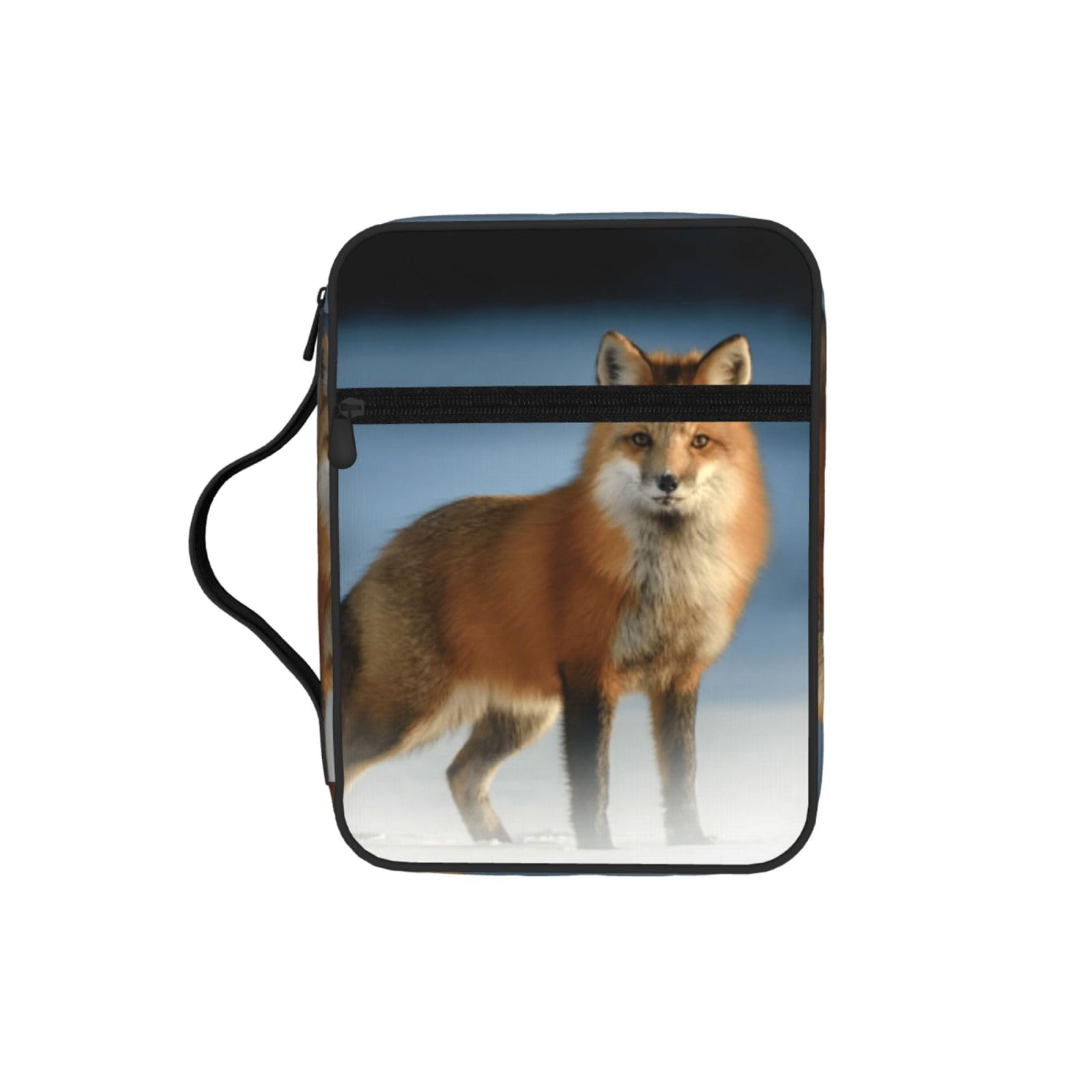 Winter Wild Animal Bible Cover Case Waterproof Bible Bag With Handle Organizer Storage Book Cover For Bible Study