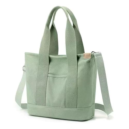 JUIKNHSM 整理収納お散歩バッグ 犬用 2way ショルダー トート ハンドバッグ キャンバス コンパクト 仕切り付 大容量 おでかけ (緑,x_large)