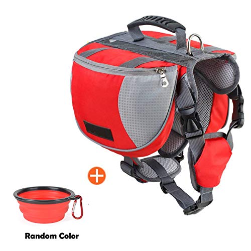 schnappy Dog Pack Travel Camping Hiking Backpack Saddle Bag for Small & Medium