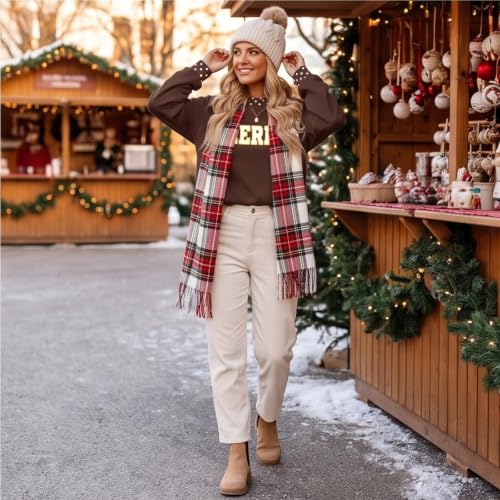 Christmas Sweatshirt for Women Crew Neck Casual Polka Dot Sweatshirt - image 7