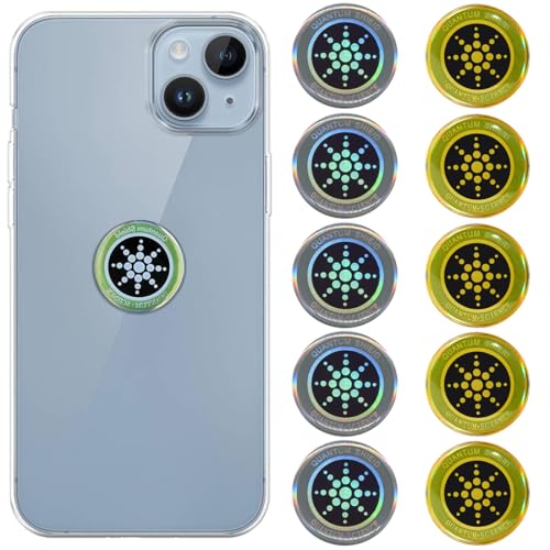 JAWUZ Lot de 10 Patch Anti Ondes Portables,pour téléphones portables, Auto-adhésif Protection Efficace Contre Les Ondes Wi-FI et 5G pour Téléphones Tablettes et PC (or et argent) JAWUZ Lot de 10 Patch Anti Ondes Portables,pour téléphones portables, Auto-adhésif Protection Efficace Contre Les Ondes Wi-FI et 5G pour Téléphones Tablettes et PC (or et argent)