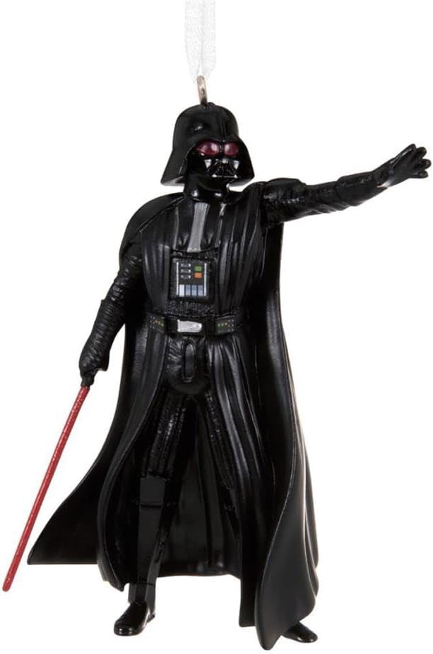 Hallmark Obi-Wan Kenobi Darth Vader Christmas Ornament, 25574834, H 8.3cm by W 7cm by L 3.2cm, Black