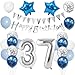 Anlgdi Geburtstagsdeko 37 Jahr Mann, Luftballon 37. Geburtstag Männer Deko, Blau Tortendeko Geburtstags 37 Jahre, Deko 37. Geburtstags Frauen, Folienballon 37 Geburtstag Männer Dekoration