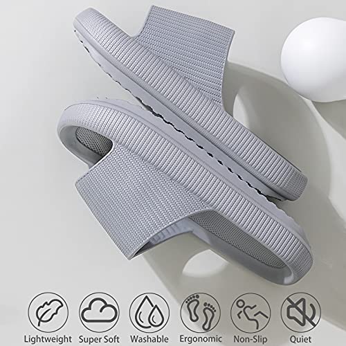 Image of rosyclo Cloud Slippers for Women and Men, Pillow House Slippers Shower Shoes Indoor Slides Bathroom Sandals, Ultimate Comfort, Lightweight, Thick Sole, Non-Slip, Easy to Clean