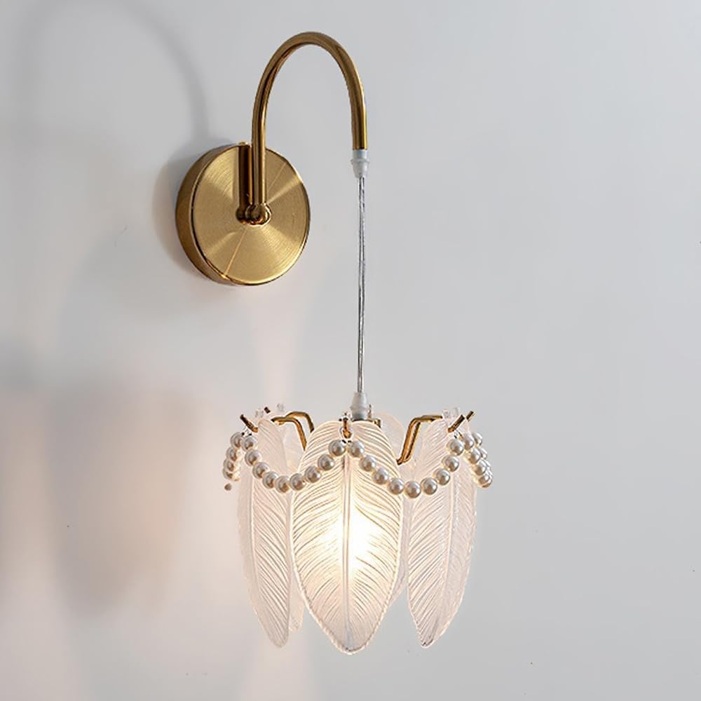 CWCQGH Wall Sconce Light Gold Nordic Glass Lamp Finish Mount Modern Hardwired Ing E14 Lamps for Living Room Bedroom Hallway,D