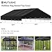 MUTUSHI Outdoor Dog Kennel Cover 10'D x 10'W Black Dog Kennel Replacement Top Cover Waterproof Windproof Anti-UV Compatibe for Multiple Brands of Dog Cages (Without Frame)
