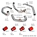 PKSABB Front Mount Intercooler Charge Pipe Kit for Volkswagen VW Jetta Golf GTI GL/GLI/GLS MK4 1.8T 1.8L 98-05 Engines FMIC Bolt On (sliver-red)