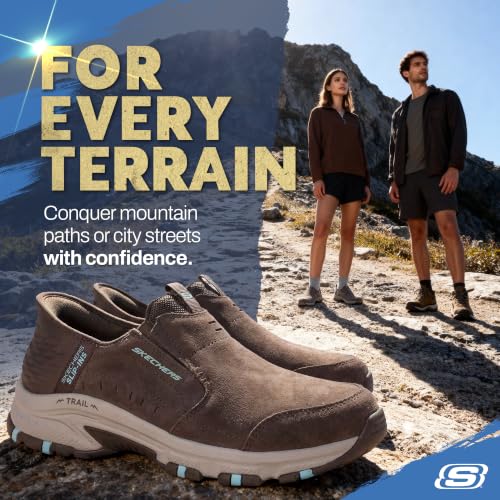 Image of Skechers Women's Hillcrest Sunapee | Suede & mesh upper with twin gore panels, Air-Cooled Memory Foam Insole, Heel Pillow holds your foot secure