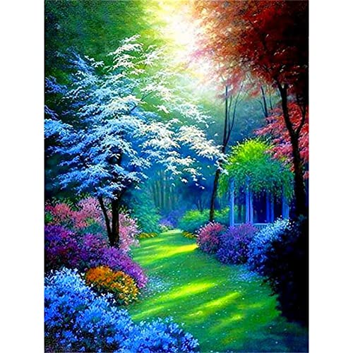 Peinture diamant paysage grand format pour sublimer la déco murale du salon