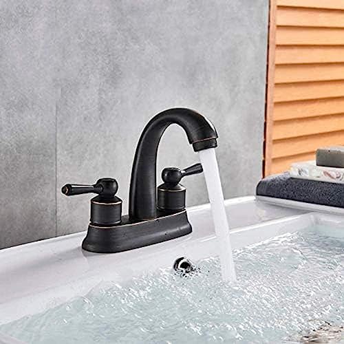 Robinetterie de salle de bain haut de gamme finition bronze brossé et noir mat