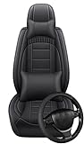 TINGYUS Fundas Asientos Coche Funda Universal para Asiento De Coche De 5 Plazas, Cobertura Total, para Serie 1 E81 E82 E87 E88 F20 F21 F52 F40 Fundas de Asiento(Black 5 Seat H)