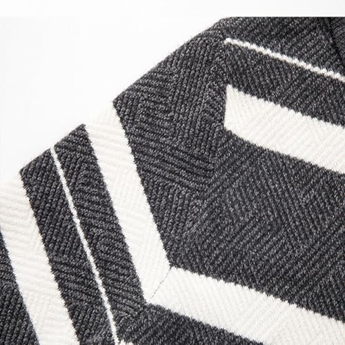 Men's Knitted Dress Sweater Casual Crewneck Slim Fit Pullover Knitwear Lightweight Sweaters Stripe Patchwork Sweaters3